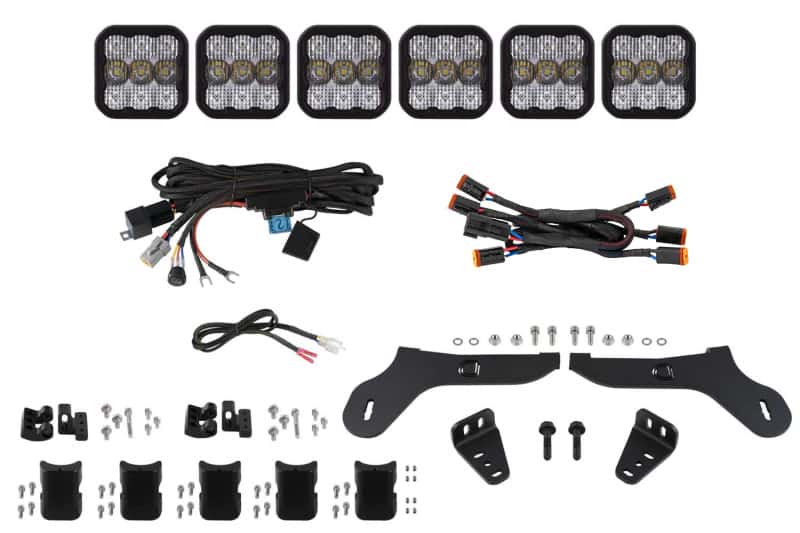 Diode Dynamics — Diode Dynamics 17-20 Ford Raptor SS5 Grille CrossLink Lightbar Kit - Pro White Combo - view 1