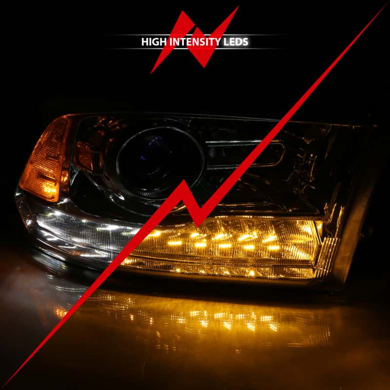 ANZO — ANZO 2009-2018 Dodge Ram 1500 Projector Plank Style Switchback H.L Halo Chrome Amber (OE Style)
Projector Headlights
Head Light Set - view 5