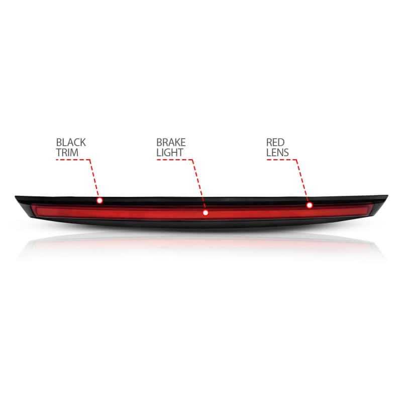 ANZO — ANZO 2007-2014 Chevrolet Suburban 1500 LED 3rd Brake Light Black Housing Red Lens w/ Spoiler 1pc
3rdBrkLghtAssy - view 7
