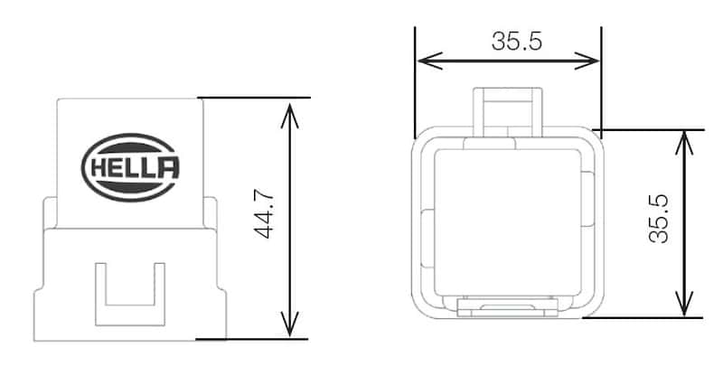 Hella — Hella Relay 12V 20/40A Spdt Res Wthr - view 3