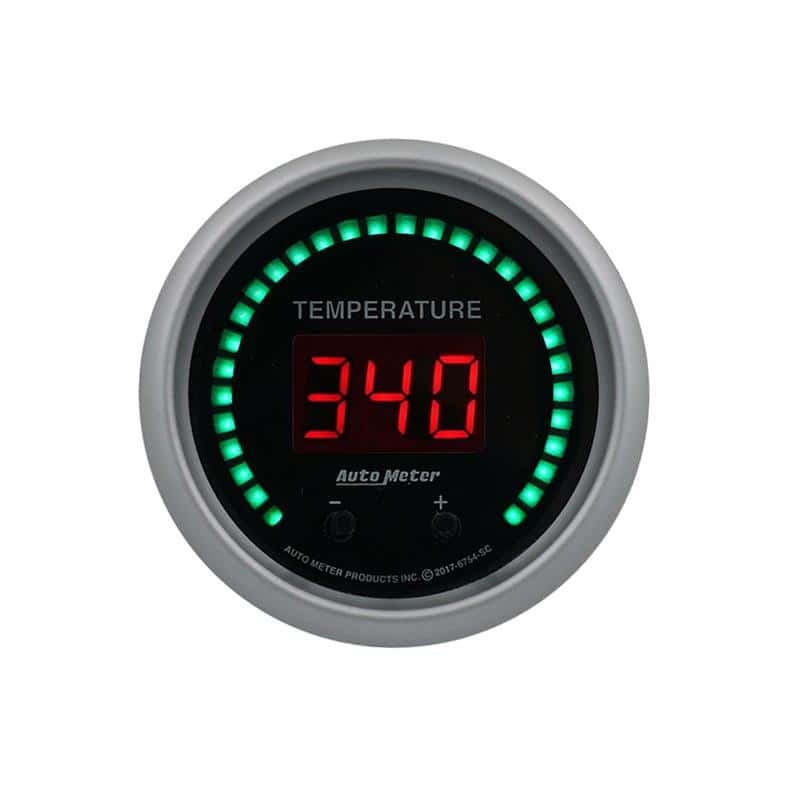 AutoMeter — Autometer 52.4mm Black Switchable 60-340 Degrees F / 40-170 Degrees C Sport-Comp Elite Digital Gauge - view 1