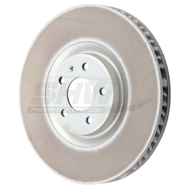 SHW Performance — SHW 19-21 Porsche Macan S 3.0L Left Front Smooth Monobloc Brake Rotor (95B615301AA) - view 2