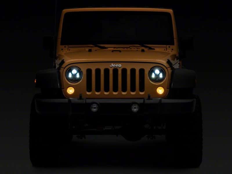 Raxiom — Raxiom 07-18 Jeep Wrangler JK 7-In LED Headlights- Blk Housing (Clear Lens)
Headlights - view 8