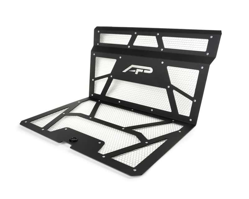 Agency Power — Agency Power 14-18 Polaris RZR XP 1000/XP Turbo Vented Engine Cover - Matte Black/Raw Alum. Mesh - view 1
