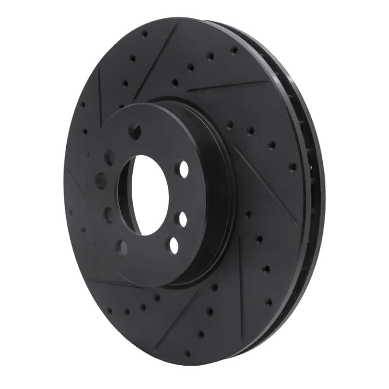 R1 Concepts — R1 00-06 BMW X5 Front Left Drilled & Slotted Black Brake Rotor
R1 Brake Rotor Drill - view 2