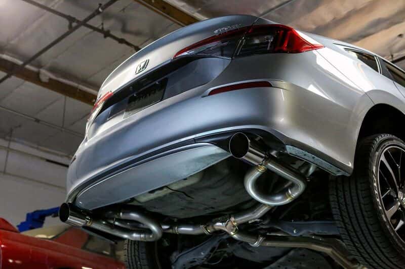 Remark — Remark 2022+ Honda Civic Sport Sedan (FE2) Catback Exhaust - Dual Burnt Stainless Steel Tips - view 2