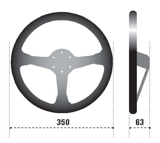 SPARCO — Sparco Steering Wheel 345 Leather Black - view 3