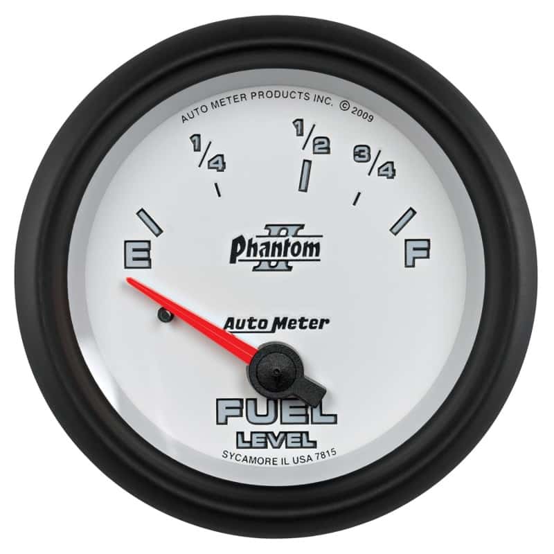 AutoMeter — Autometer Phantom II 2-5/8in / 73 Ohms Empty - 10 Ohms Full Electrical Fuel Level Gauge
2-5/8" FUEL LEVEL, 7 - view 1