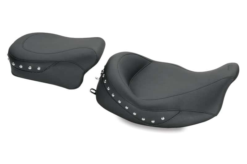 Mustang Motorcycle — Mustang 08-21 Harley Electra Glide Std,Rd Glide,Rd King,Str Glide Touring Solo Seat w/Studs - Black - view 1