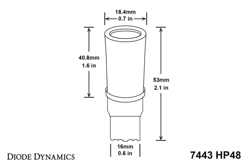 Diode Dynamics — Diode Dynamics 7443 LED Bulb HP48 LED - Amber (Single) - view 4