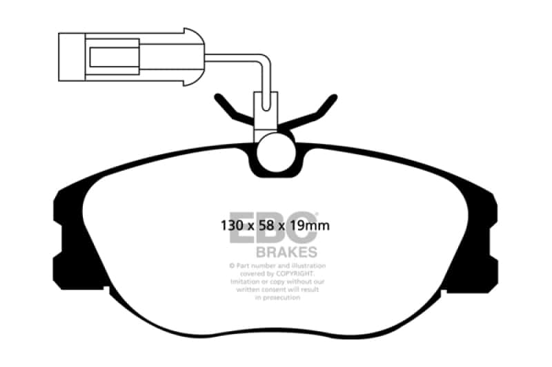 EBC — EBC 89-91 Lancia Delta Integrale 2.0L Turbo HF 16V Greenstuff Front Brake Pads - view 1