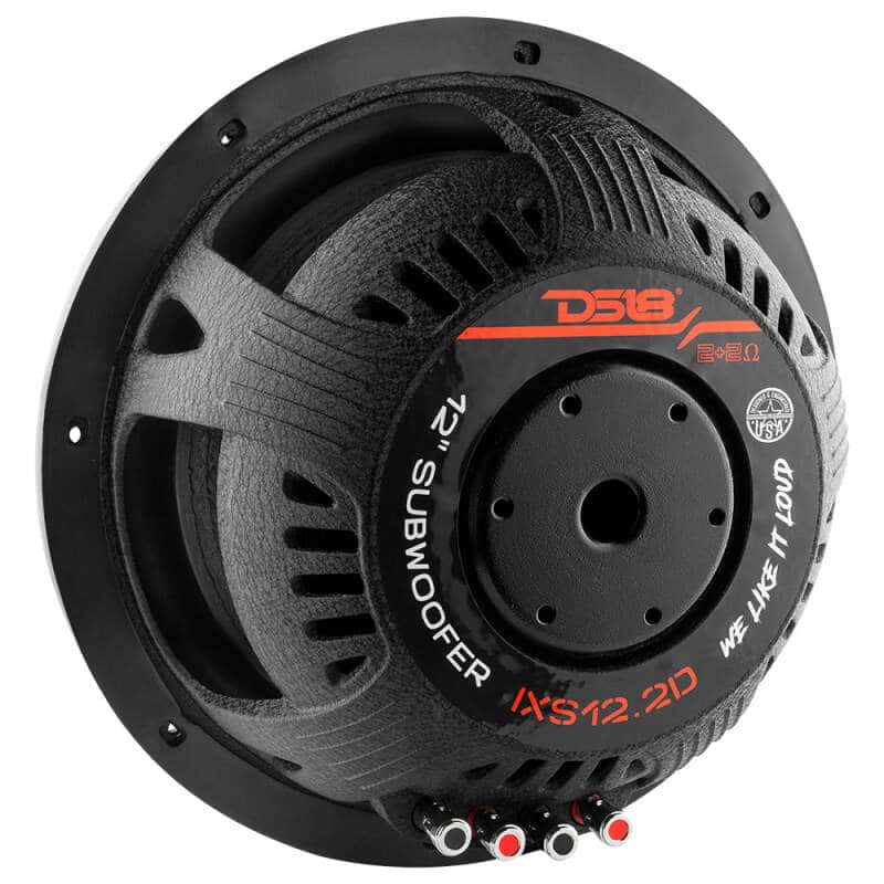 DS18 — DS18 12in 800 Watts RMS 2 ohm DVC Shallow Mount Fiber Glass Subwoofer IXS Series - view 2