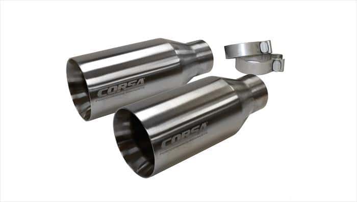 CORSA Performance — Corsa 2017-2020 Ford F-150 Raptor 3in Inlet / 5in Outlet Satin Polished Tip Kit (For Corsa Exh Only)
Exhaust - view 4