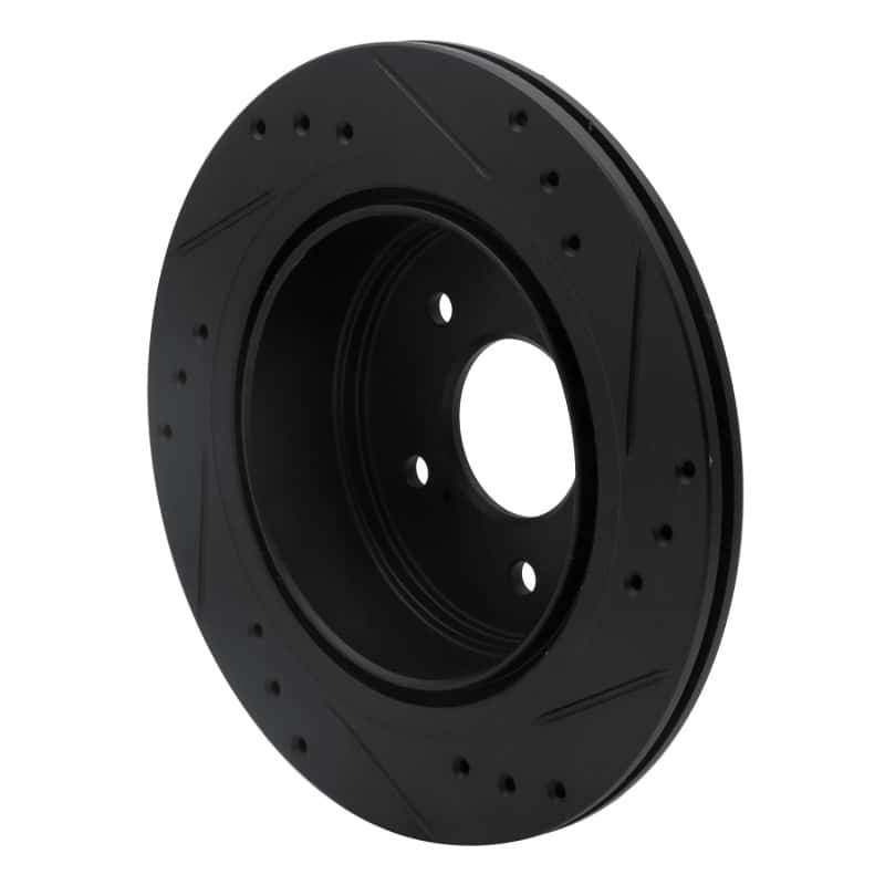 R1 Concepts — R1 89-96 Nissan 300ZX Rear Left Drilled & Slotted Black Brake Rotor
R1 Brake Rotor Drill - view 4