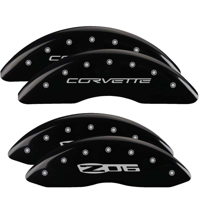 MGP — MGP 4 Caliper Covers Engraved Front C6/Corvette Engraved Rear C6/Z06 Black finish silver ch
Caliper Covers - view 1