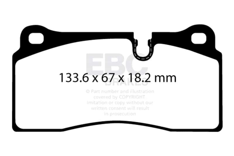 EBC — EBC 2018+ BMW M2 Competition 3.0TT Bluestuff Rear Brake Pads
Disc Brake Pad - view 8