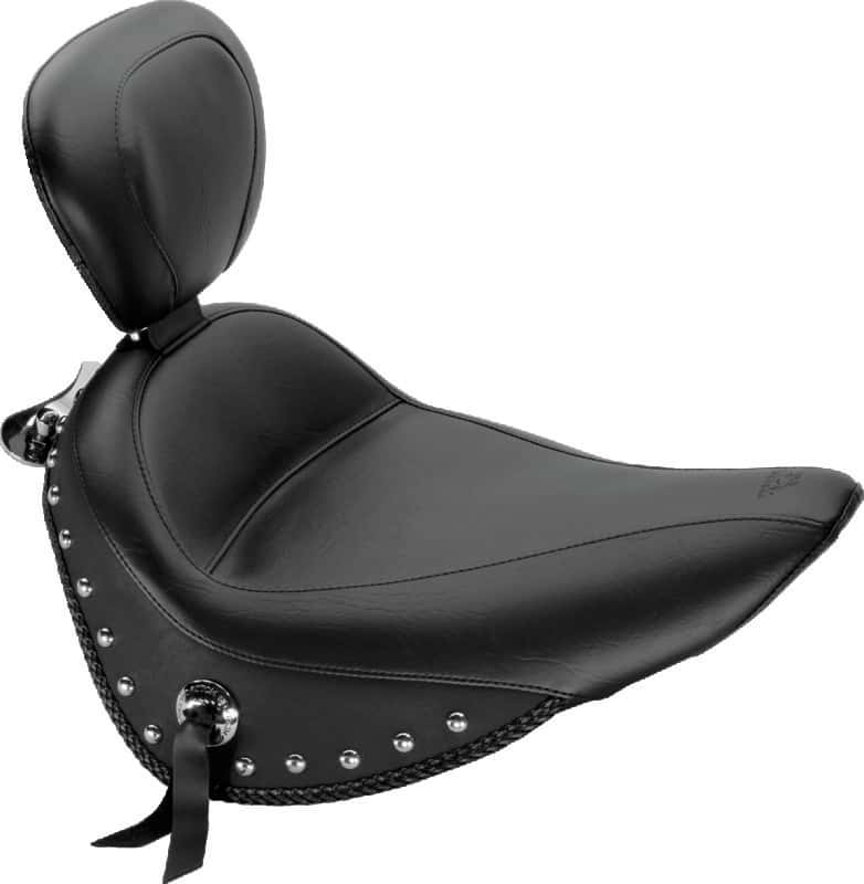 Mustang Motorcycle — Mustang 06-17 Harley Softail Wide Tire (200mm) Tripper Solo Seat Diamond Stitch - Distressed Brown - view 2