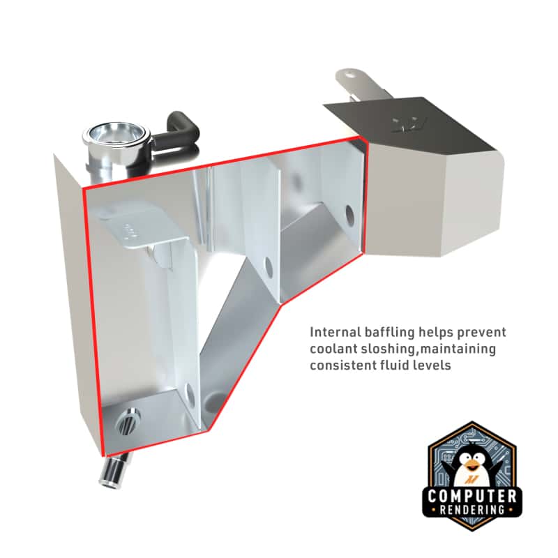 Mishimoto — Mishimoto 2015+ Hellcat Aluminum Expansion Tank - Black
Coolant Reservoir - view 5