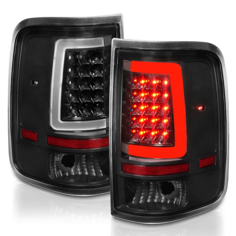 ANZO — ANZO 2004-2006 Ford F-150 LED Tail Lights w/ Light Bar Black Housing Clear Lens - view 3