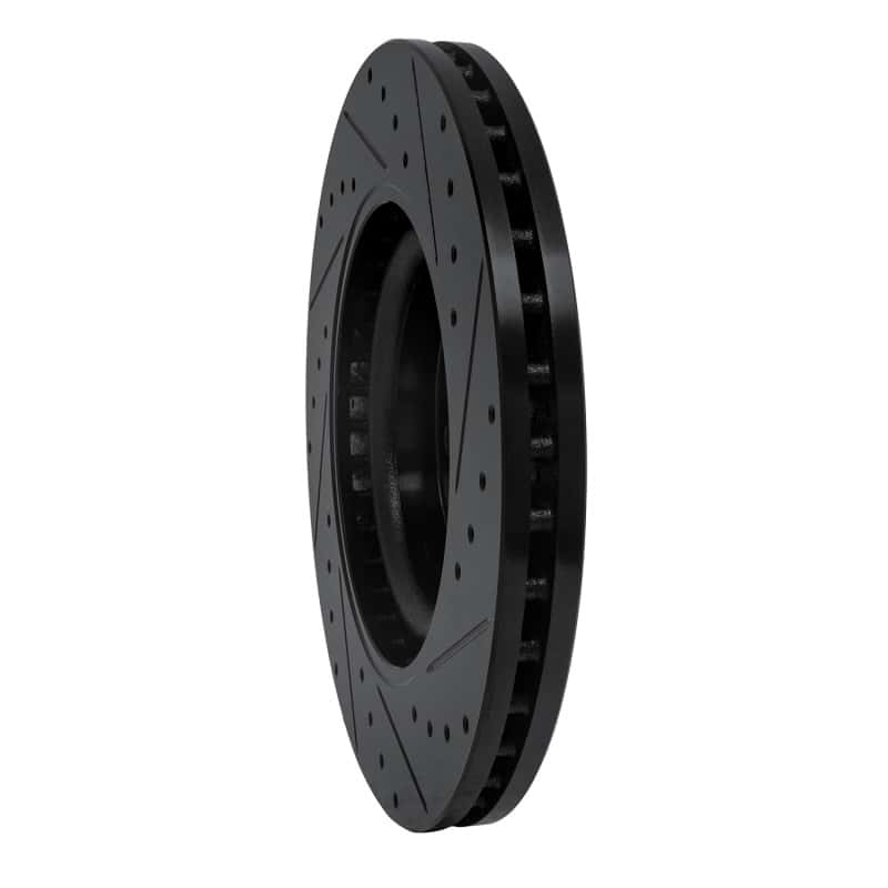 R1 Concepts — R1 06-12 Mercedes-Benz GL350 Front Left Drilled & Slotted Black Brake Rotor
R1 Brake Rotor Drill - view 4