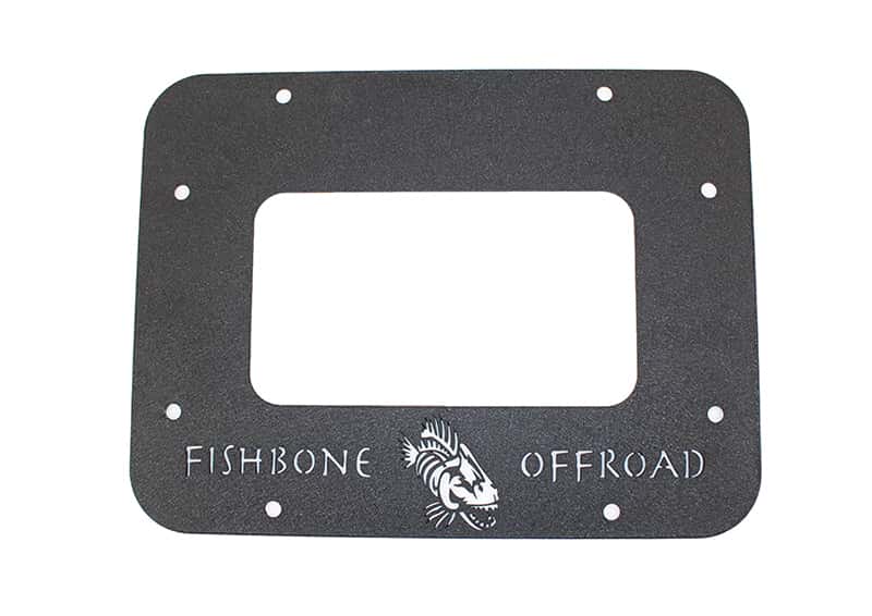 Fishbone Offroad — Fishbone Offroad 07-18 Jeep Wrangler JK Aluminum Tailgate Plate - Black Textured Powdercoat - view 2
