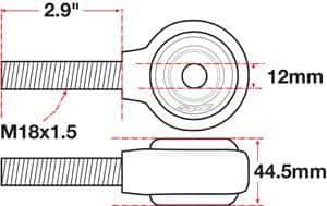SPC Performance — SPC Performance xAxis Rod End Ball Joint
CROSSAXIS ROD END
XAXIS JOINT - view 2