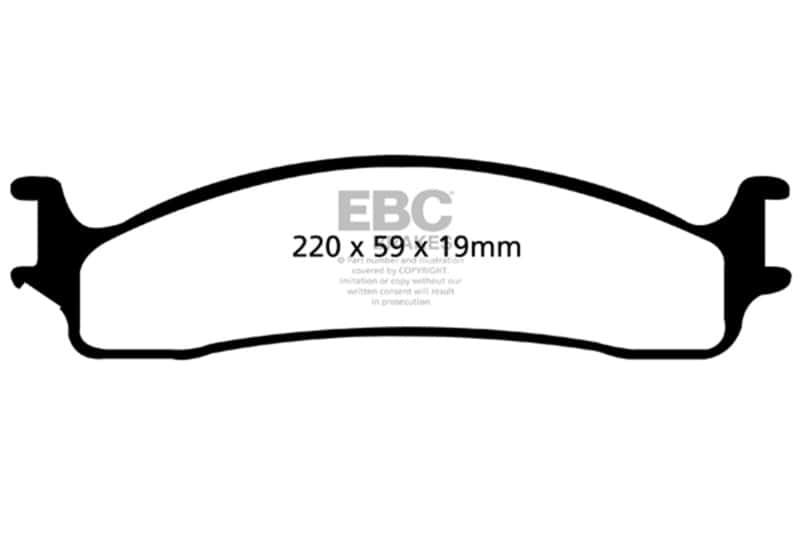 EBC — EBC 06-11 Dodge Ram 1500 Mega Cab 2WD Ultimax2 Front Brake Pads
Disc Brake Pad - view 1