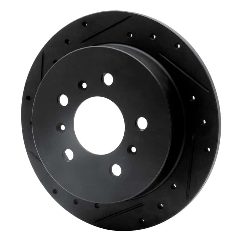 R1 Concepts — R1 06-10 Buick Allure Rear Left Drilled & Slotted Black Brake Rotor
R1 Brake Rotor Drill - view 2