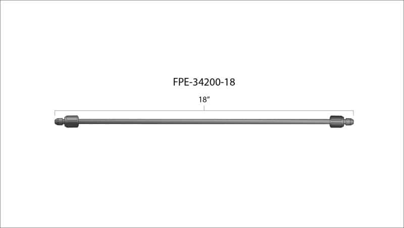 Fleece Performance — Fleece Performance 18in High Pressure Fuel Line (8mm x 3.5mm Line, M14x1.5 Nuts) - view 1