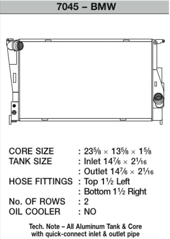 CSF — CSF 2011+ BMW 1 Series M / 08-11 BMW 135i / 07-11 BMW 335i M/T Radiator
CSF Radiator - view 4