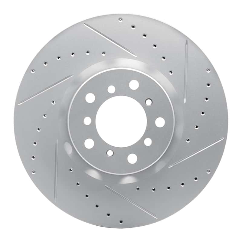 R1 Concepts — R1 00-03 BMW M5 Left Front Drilled & Slotted Geo-Carbon Rotor - view 1