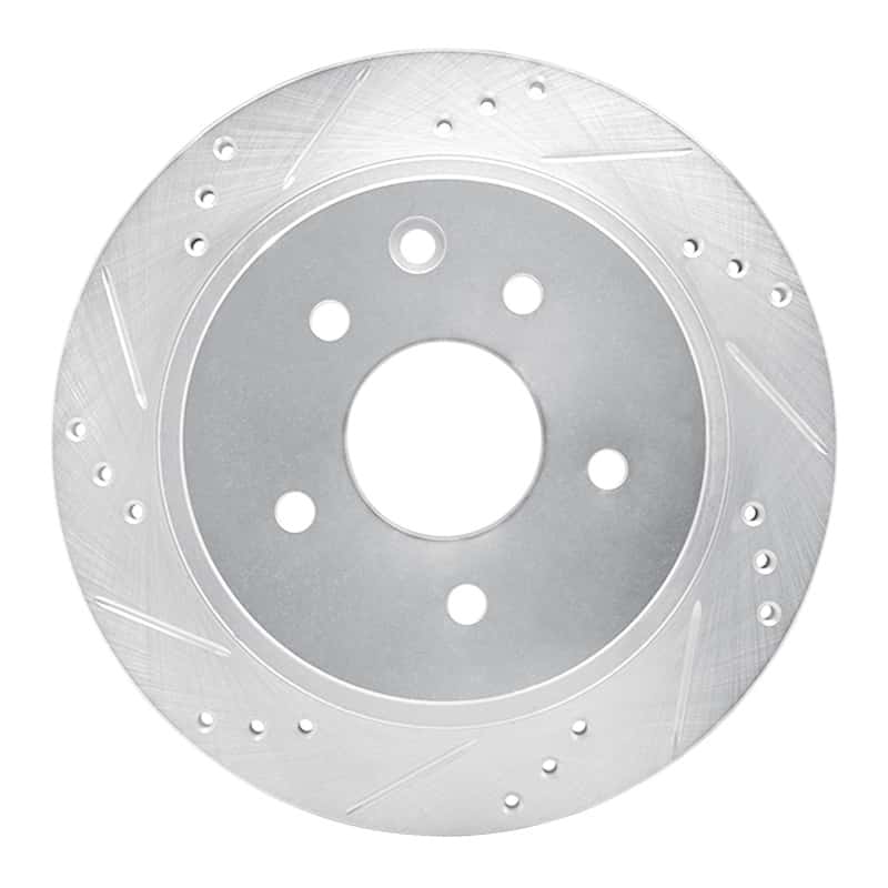 R1 Concepts — R1 02-06 Infiniti M45 Rear Left Drilled & Slotted Silver Brake Rotor
R1 Brake Rotor Drill - view 1