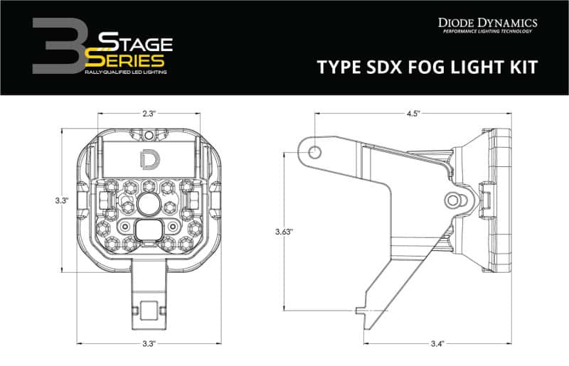 Diode Dynamics — Diode Dynamics SS3 Max Type SDX Kit ABL - Yellow SAE Fog - view 9