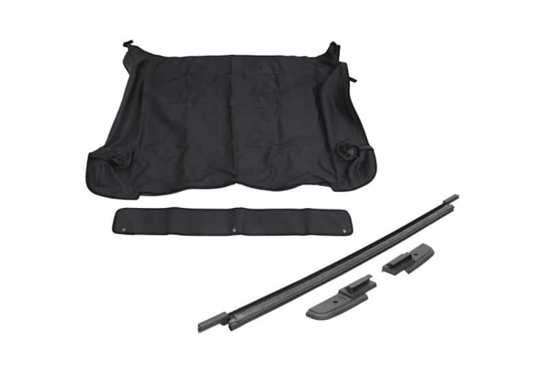 Rampage — Rampage 2018-2022 Jeep Wrangler(JL) 4-Door Tonneau Cover w/ Tailgate Bar Kit - Black Diamond - view 1