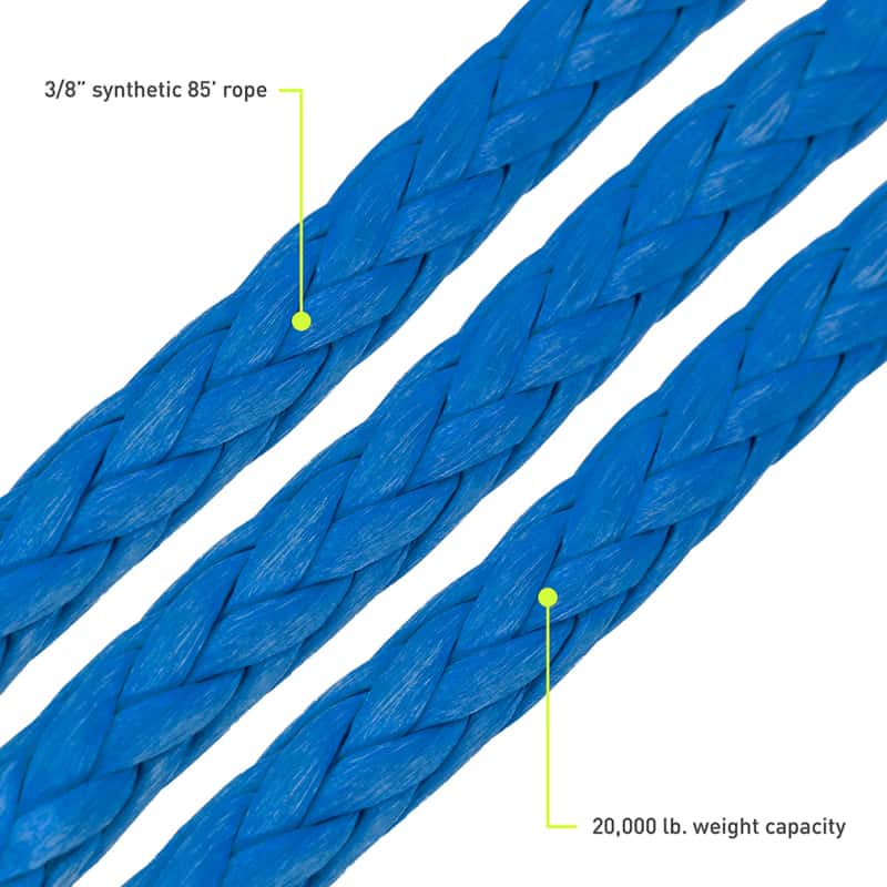 Borne Off-Road — Borne Off-Road 12K Winch - Blue Synthetic Rope - view 12