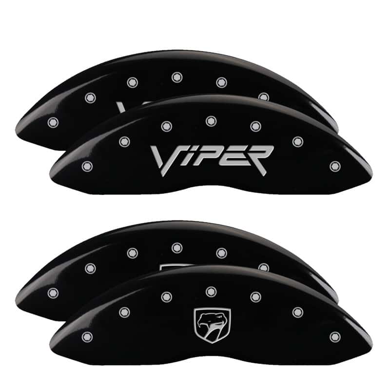 MGP — MGP 4 Caliper Covers Engraved Front Gen 2/Viper Engraved Rear Gen 2/Snake Black finish silver ch
Caliper Covers - view 1