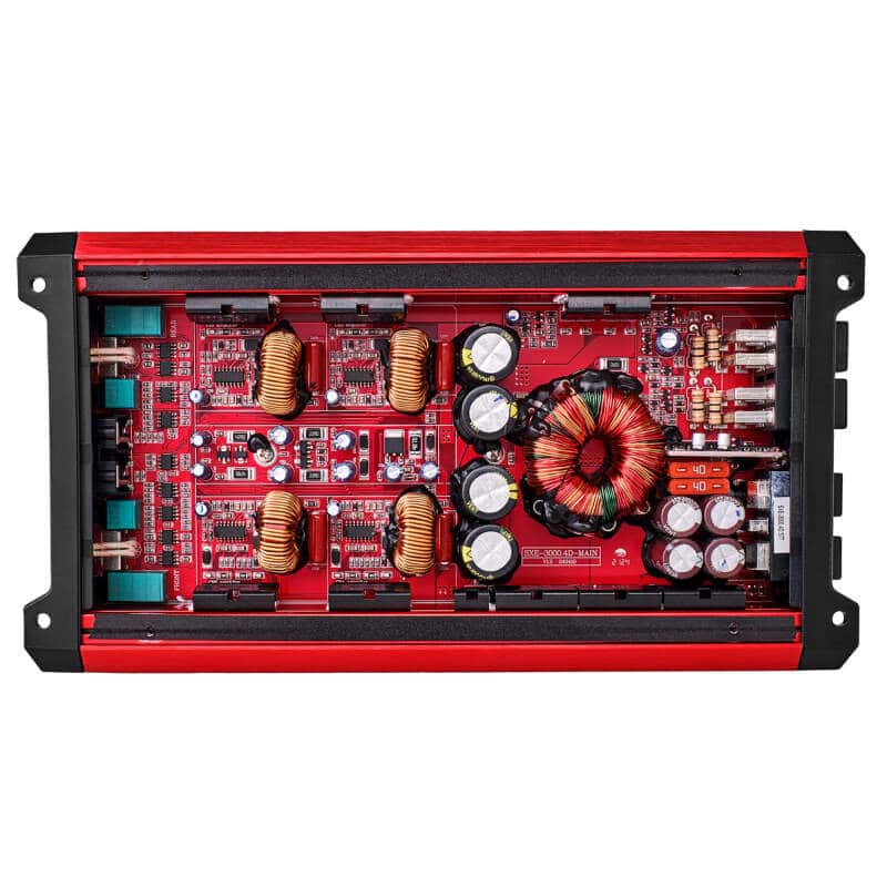 DS18 — DS18 4-Channel SXE Amplifier Class D 2x 500/4ohm Bridge 4 x 320/2ohm 4 x 200/4ohm Watts RMS- Red - view 3