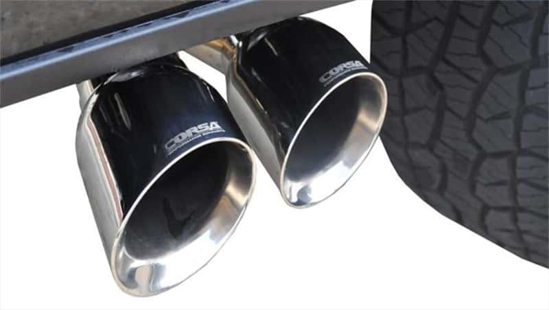 CORSA Performance — Corsa 15-20 Ford F-150 3.5L Eco (Super Crew Cab) Polished Sport Single Side Dual 4in Tips CB Exh
Exhaust - view 4