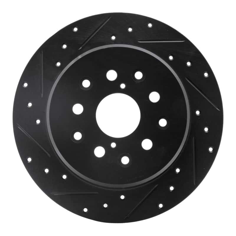 R1 Concepts — R1 98-10 Lexus GS430 Rear Left Drilled & Slotted Black Brake Rotor
R1 Brake Rotor Drill - view 1