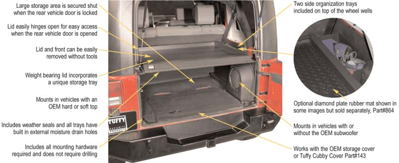 Tuffy Products — Tuffy Jk Security Deck Enclosure 01 Blk
Cargo Enclosure - view 6