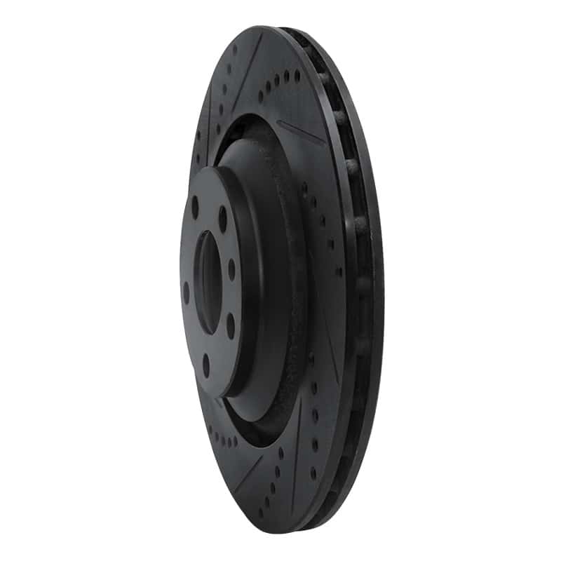 R1 Concepts — R1 05-11 Audi A6 Quattro Rear Left Drilled & Slotted Black Brake Rotor
R1 Brake Rotor Drill - view 2