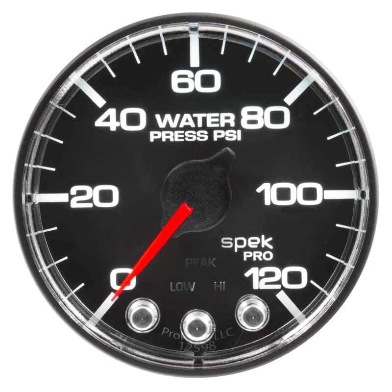 AutoMeter — Autometer Spek-Pro Gauge Water Press 2 1/16in 120psi Stepper Motor W/Peak & Warn Blk/Chrm
GA 2" WP 120 BFC SPK - view 5