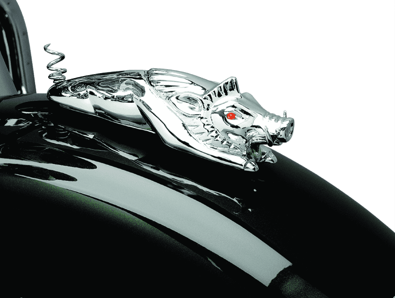 Kuryakyn — Kuryakyn Wild Boar Fender Ornament Chrome - view 2