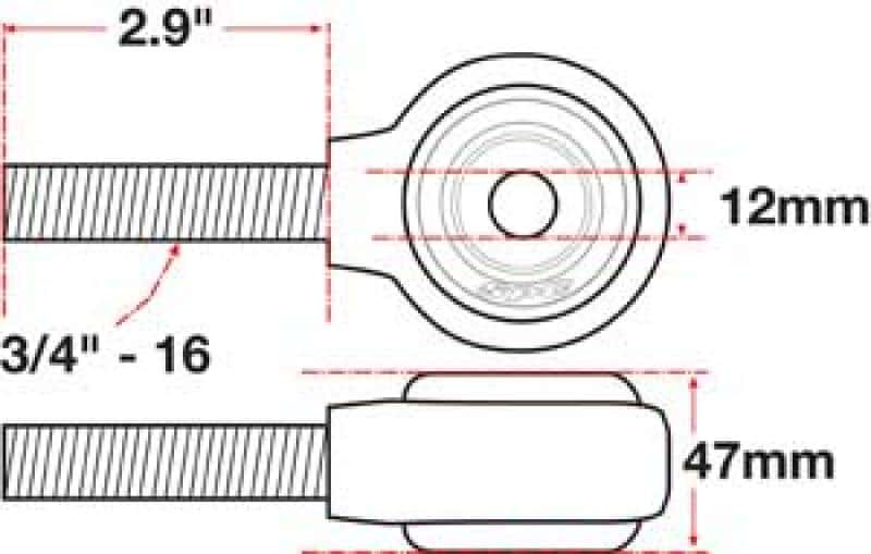 SPC Performance — SPC Performance xAxis Rod End Ball Joint
CROSSAXIS ROD END
XAXIS JOINT - view 3
