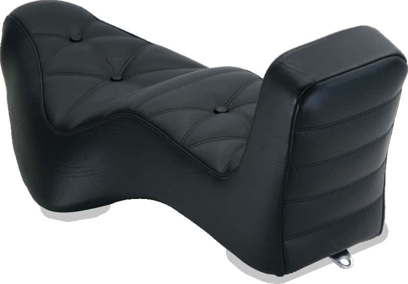 Mustang Motorcycle — Mustang 08-21 HD Electra Glide,Rd Glide,Rd King,Str Glide Driver Backrest - Black w/ Red Stitching - view 2