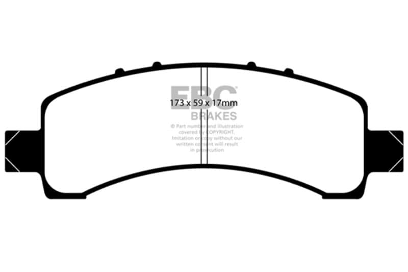 EBC — EBC 02 Cadillac Escalade 5.3 (Akebono rear caliper) Greenstuff Rear Brake Pads
Disc Brake Pad - view 1