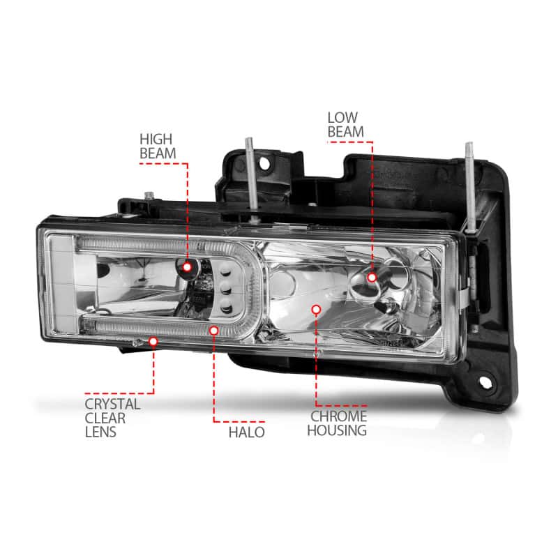 ANZO — ANZO 1999-2000 Cadillac Escalade Crystal Headlights
Head Light Set
HdLtSet - view 7