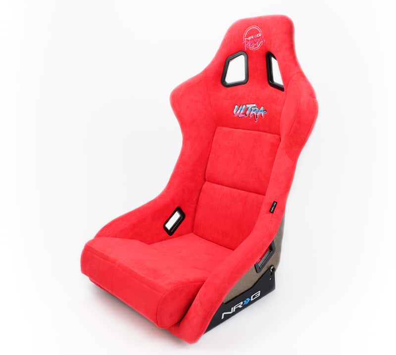 NRG — NRG FRP Bucket Seat ULTRA Edition - Large (Red Alcantara/Gold Glitter Back) - view 8