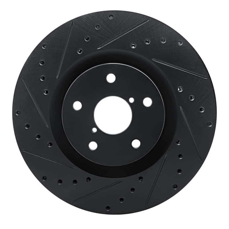 R1 Concepts — R1 -23 Subaru Ascent Front Left Drilled & Slotted Black Brake Rotor
R1 Brake Rotor Drill - view 1