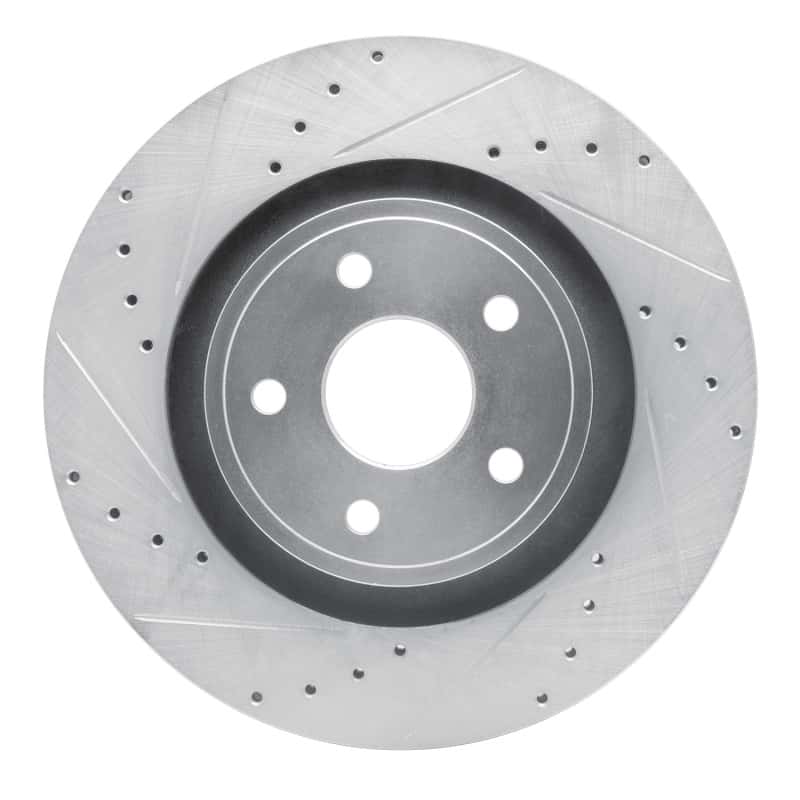 R1 Concepts — R1 06-10 Jeep Grand Cherokee Front Left Drilled & Slotted Silver Brake Rotor
R1 Brake Rotor Drill - view 1